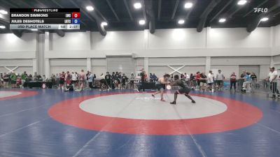 190 lbs 3rd Place Match - Brandon Simmons, Lugo Wrestling Club vs Jules Deshotels, LRTC