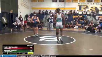 182 lbs Cons. Round 2 - Samuel Brown, Canyon Springs vs Max Mcwilliams, Fairmont Sjc