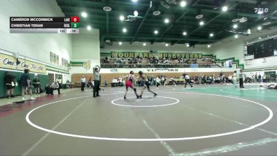 138 lbs Cons. Round 4 - Cameron McCormick, Lakewood vs Christian Teran, Redlands