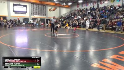 B-5 lbs Round 1 - Cecilia Aranda, Mount Pleasant Wrestling Club vs Beckett Tudor, Waverly Area Wrestling Club