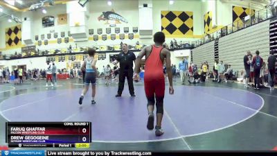 106 lbs Cons. Round 1 - Faruq Ghaffar, Falcon Wrestling Club vs Drew Gegogeine, Intense Wrestling Club