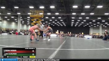 102 lbs Cons. Round 2 - Coehn Weber, IL vs Lain Kuhlman, MN