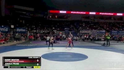 D 3 106 lbs Cons. Round 3 - Avery Benton, John Curtis Christian School vs Joshua Fruge, Kaplan