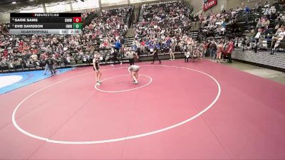 3A 135 lbs Quarterfinal - Evie Davidson, Union vs Sadie Sams, Canyon View