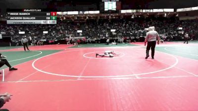 90 lbs Champ. Round 2 - Jackson Quallich, FOWCA vs Reese Mamich, BKV1