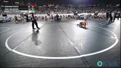 46 lbs Consi Of 16 #2 - Drayson Couch, Del City Little League vs Paul Velazquez, Lexington Wrestling Club