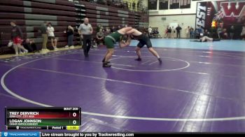 285 lbs Cons. Round 2 - Logan Johnson, Cedar Rapids Kennedy vs Trey Dervrich, Iowa City, City High