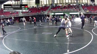 160 lbs Quarterfinal - Jake Waegli, Lincoln Squires Wrestling Club vs Marshall Wolverton, Wisner Rec Wrestling Club