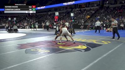 165 lbs Consi Of 16 #1 - Kayden Hoang, Folsom (SJ) vs Christian Carchi, Simi Valley (SS)