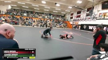 62 lbs Cons. Round 5 - Cooper Spence, Cody Wrestling Club vs Aisyn Brown, Riverton USA Wrestling
