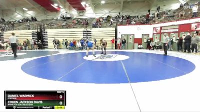 157 lbs Quarterfinal - Daniel Warmick, Portage vs Cohen Jackson Davis, Hamilton Southeastern