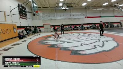 78 lbs Champ. Round 1 - Joshua Haddix, Thermopolis Wrestling Club vs Tobyn Jordan, Powell Wrestling Club