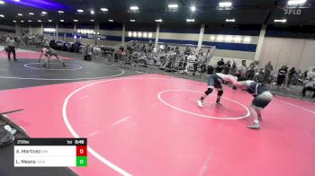 215 lbs Consi Of 16 #1 - Alex Martinez, Rim Of The World vs Levi Means, Yucaipa Thunder WC