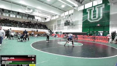 157 lbs Cons. Round 5 - Russell Johl, Los Osos vs Ari Hasani, Birmingham