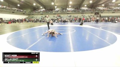 65 lbs Champ. Round 1 - Declan Kraft, Hillsboro Wrestling Club-AAA vs Wyatt Webb, Terminator Wrestling Academy-AAA 