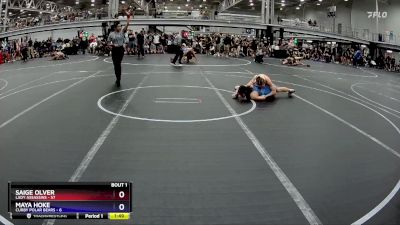 120 lbs Round 1 (8 Team) - Saige Olver, Lady Assassins vs Maya Hoke, Curby Polar Bears