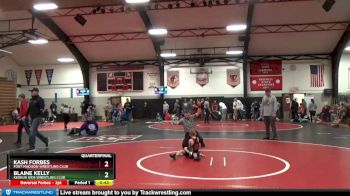 1 lbs Quarterfinal - Kash Forbes, Fort Madison Wrestling Club vs Blaine Kelly, Keokuk Kids Wrestling Club