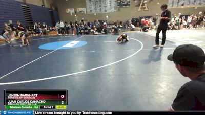 78 lbs Cons. Round 1 - Jensen Barnhart, North County Grapplers vs Juan Carlos Camacho, Steelclaw Wrestling Club