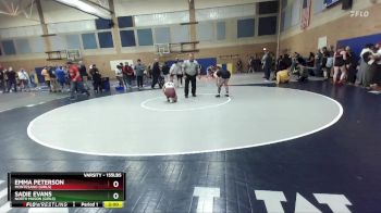 155lbs Champ. Round 3 - Emma Peterson, Montesano (Girls) vs Sadie Evans, North Mason (Girls)