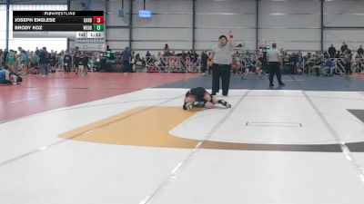 110 lbs Round 1 - 9:00am Friday - Joseph Englese, Cali Red vs Brody Koz, Westshore D.S.