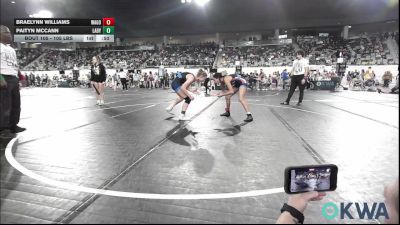 105 lbs Final - Braelynn Williams, Wagoner Takedown Club vs Paityn McCann, Lady Outlaw Wrestling Academy