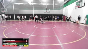 85 lbs Quarterfinal - Easton Weidner, 2TG vs Camden Runnels, Honey Badger Wrestling Club