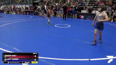 78 lbs Cons. Round 3 - Jaxson Ohly, WI vs Elliott Harris, AL