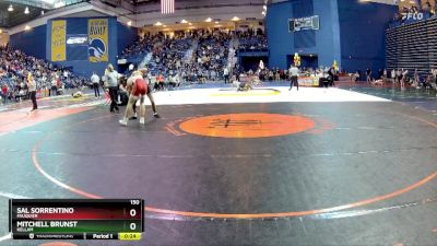 150 lbs Cons. Round 2 - Sal Sorrentino, Fauquier vs MITCHELL BRUNST, Kellam