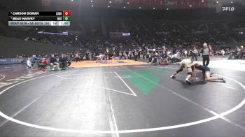 5A Boys 150 lbs 5th Place Match - Beau Harvey, West Albany Boys vs Carson Doman, Canby Boys