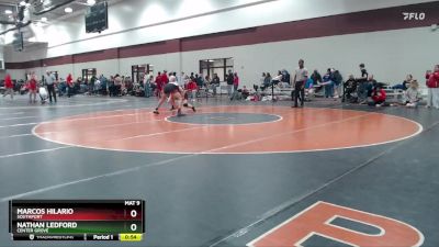 150 lbs Cons. Round 4 - Nathan Ledford, Center Grove vs Marcos Hilario, Southport