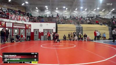 53 lbs Quarterfinal - Arlo Hagedorn, GGB vs Eian Franco, Region Wrestling Academy