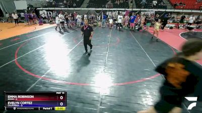 81 lbs Placement Matches (8 Team) - Evelyn Cortez, California vs Emma Robinson, Idaho