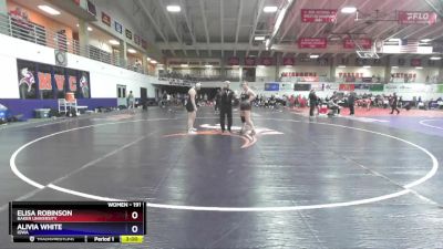 191 lbs Quarterfinal - Elisa Robinson, Baker University vs Alivia White, Iowa