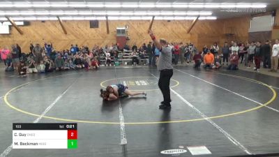 103 lbs Quarterfinal - Cadence Guy, Oneonta vs Madsen Beckman, Middlebury Center