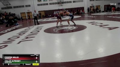 165 lbs Quarterfinal - Collin Altensey, Upper Iowa vs Cooper Willis, Augsburg