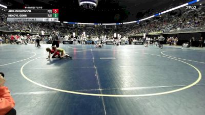 63 lbs Quarterfinal - Aria Dunkovich, Peters Township vs Kendyl Gehr, Fleetwood