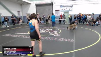 119 lbs Quarterfinal - Charlie Lester, Kodiak Wrestling Club vs Cirque Carter, Valdez Youth Wrestling Club Inc.