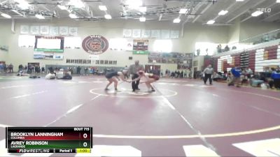 114 lbs Cons. Round 7 - Avrey Robinson, LaGrande vs Brooklyn Lanningham, Columbia