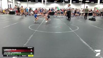 72 lbs Round 1 (4 Team) - Lorenzo Cillo, Savage WA vs Colton Louderback, PA Alliance Red