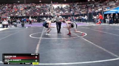 120 lbs Cons. Round 2 - Hunter Coe, Newport vs Nicolas Daggett, La Pine