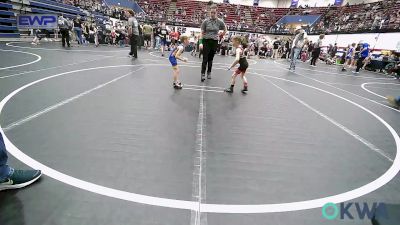 40 lbs Consi Of 16 #2 - Denver Dudley, Hinton Takedown Club vs Ethan Harms, Noble Takedown Club