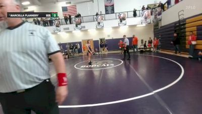 110 lbs Semifinal - Marcella Flannery, Worland Middle School vs Iyanna Brown, Riverton Middle School