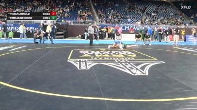 Girls-120 lbs Cons. Round 2 - Vivian Arnold, Bay City John Glenn (Girls) vs Emmaline Kouw, Zeeland West (Girls)