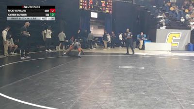 141 lbs 7th Place - Nick Vafiadis, Navy vs Kyren Butler, Virginia