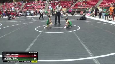 60 lbs Round 1 - Aspyn Nauman, Pratt Wrestling Club vs Odessa Crisp, Pratt Wrestling Club