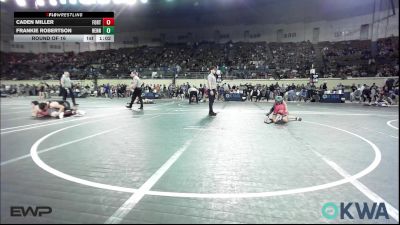 73 lbs Round Of 16 - Caden Miller, Fort Gibson Youth Wrestling vs Frankie Robertson, Hennessey Takedown Club