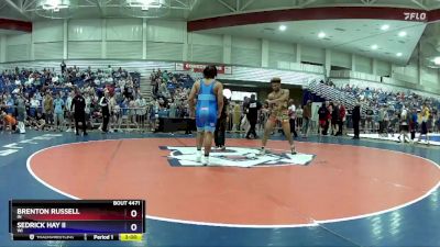 215 lbs Champ. Round 2 - Brenton Russell, IN vs Sedrick Hay Ii, WI