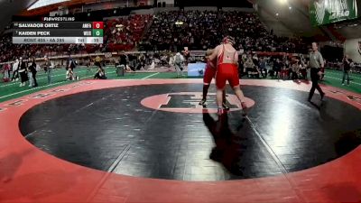 4A 285 lbs 5th Place Match - Kaiden Peck, Weiser vs Salvador Ortiz, American Falls