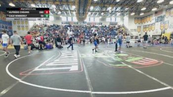 132 lbs Cons. Round 4 - Alfredo Cheang, Gladiator Wrestling vs Cale Wimberly, Jesuit Tampa Tigers