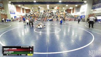 145 lbs Quarterfinal - Avian Singh, Victor Valley vs Shane A. Lerma, Marina